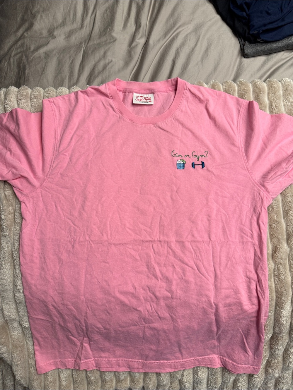 Saint Barth T-Shirt with 'Gin or Gym?' Graphic